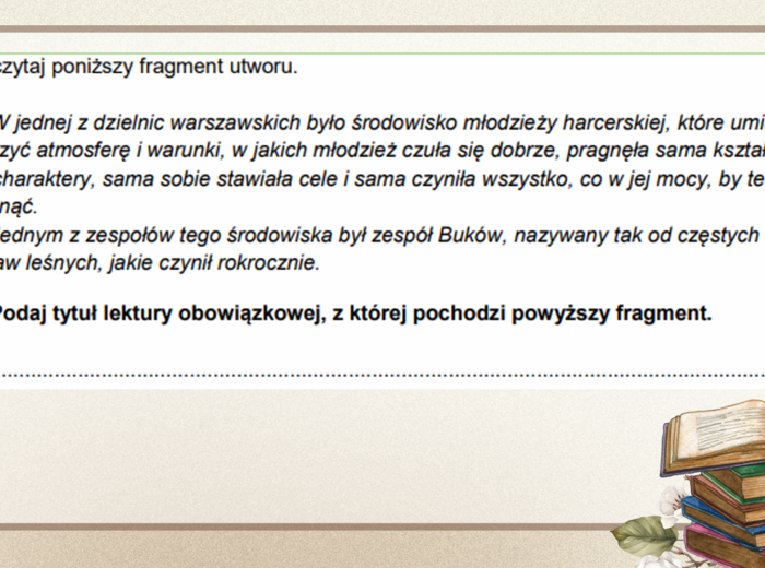 Powtórka do egzaminu ósmoklasisty z języka polskiego