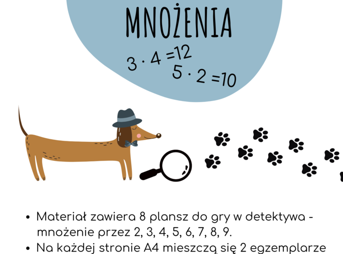 TABLICZKA MNOŻENIA - PAKIET MATERIAŁÓW