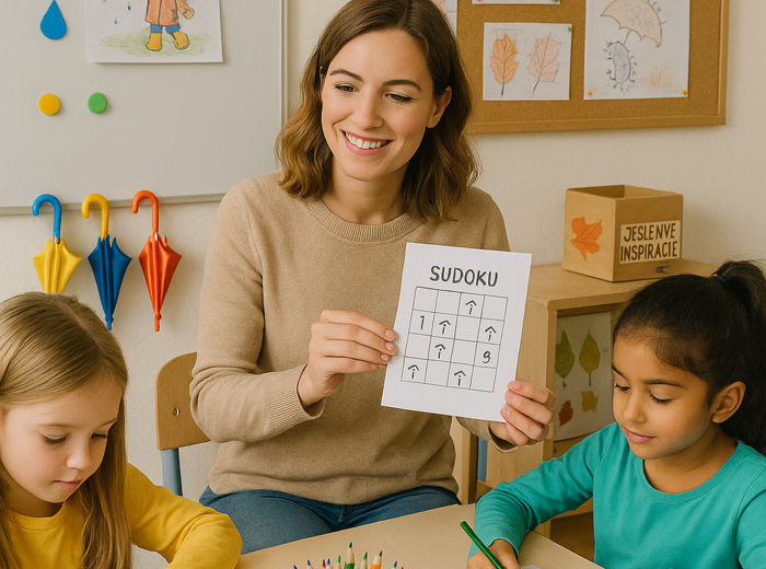 Karty Pracy: "Deszczowe łamigłówki"