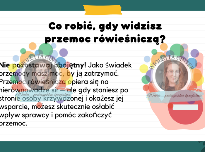 Prezentacja multimedialna "Przemoc rówieśnicza" dla klas 4-8