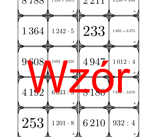 Domino - Arytmetyka do 10000 | matematyka