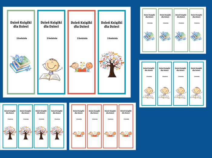 DZIEŃ KSIĄŻKI DLA DZIECI – zakładki do książek – zakładka – kolor – wersja 1