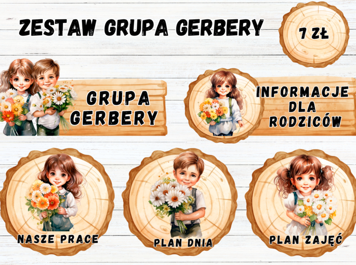ZESTAW GRUPA GERBERY