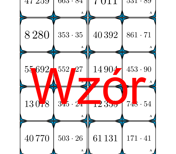 Domino - Mnożenie przez dwucyfrową liczbę | matematyka