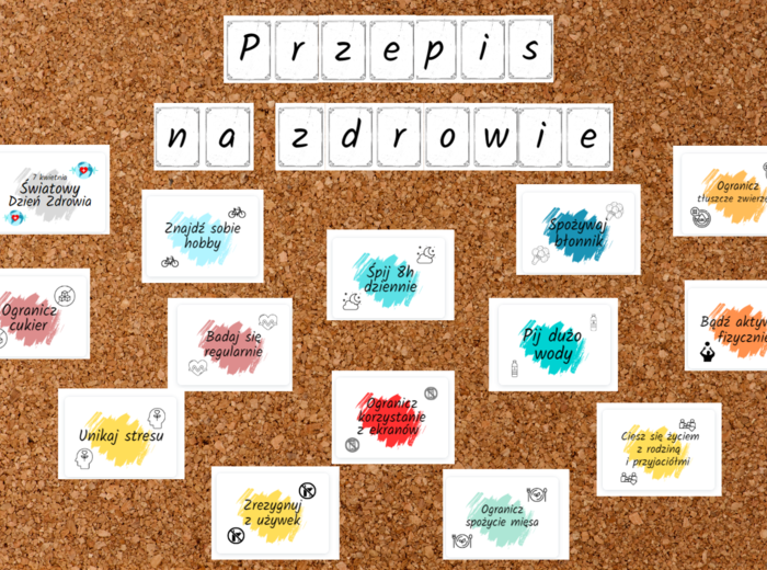 Gazetka szkolna z okazji Międzynarodowego Dnia Zdrowia/Gazetka szkolna na temat profilaktyki zdrowia