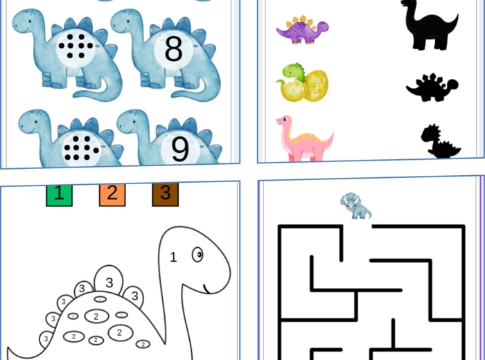 Dzień Dinozaura - karty pracy