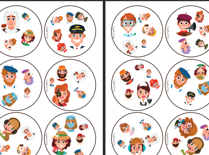 Jobs (zawody) dobble gra / 48 kart