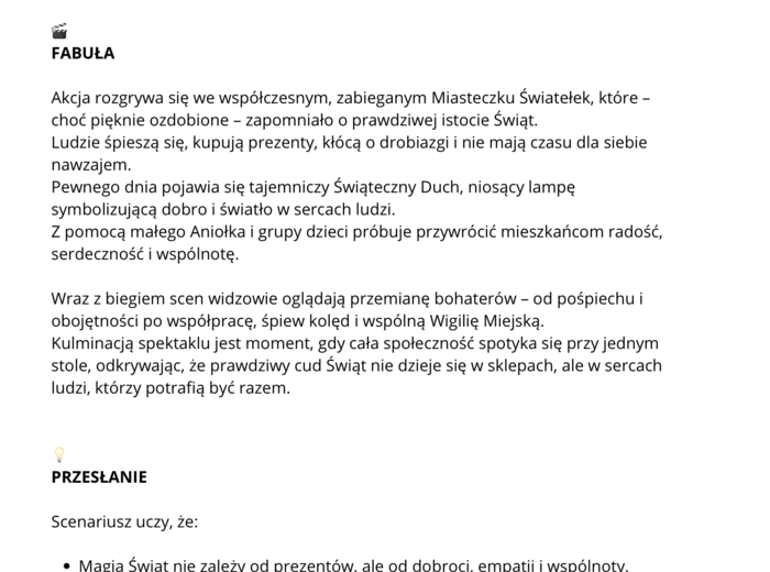 PAKIET 3 SCENARIUSZY NA JASEŁKA 🎄(klasy 4-8)