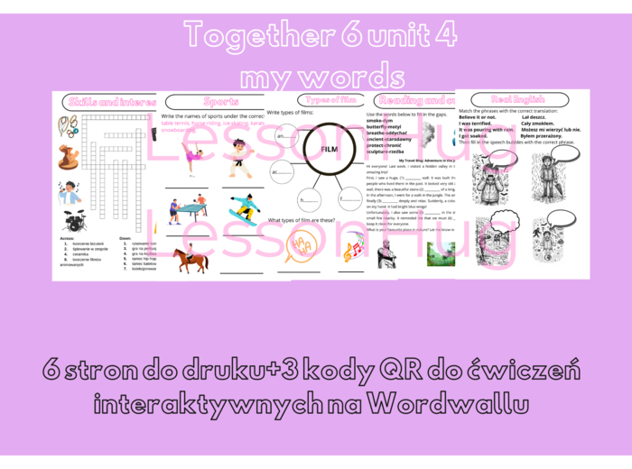 Together 6 unit 4 my words