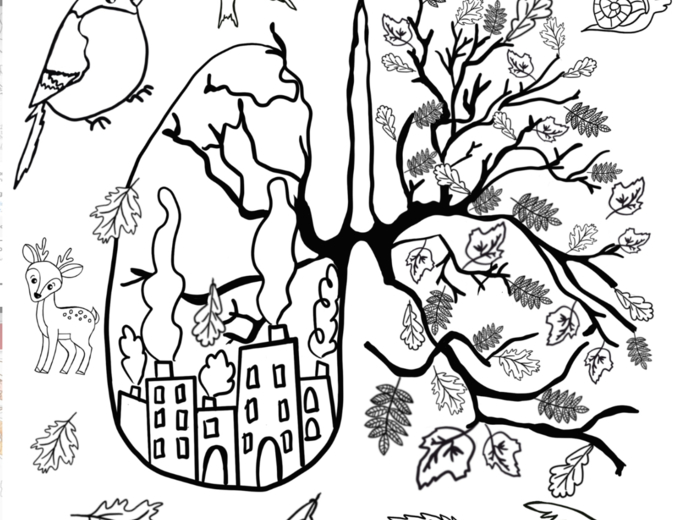 Kolorowanka -Dzień Drzewa