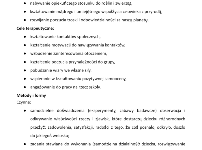 Innowacja pedagogiczna Tworzę Eko Świat - dokument