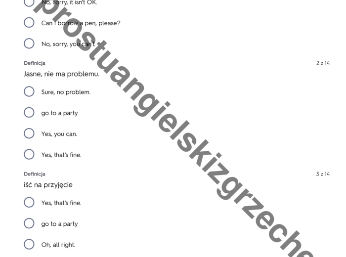 English Class A1+ - Unit 6 - testy