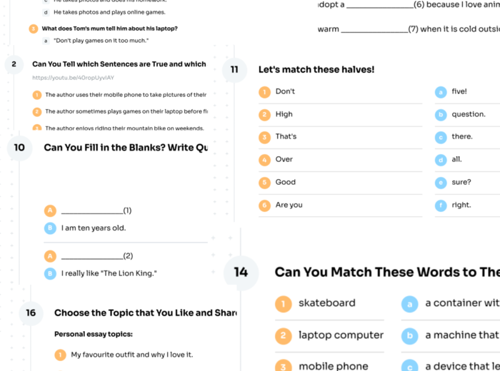 English Class A1 – Unit 2 – karta pracy – Tom's Amazing Gadgets (24/25) – clothes, gadgets– Krzyżówka GRATIS