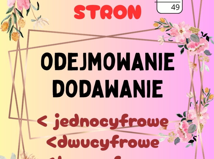 Matematyka dodawanie odejmowanie