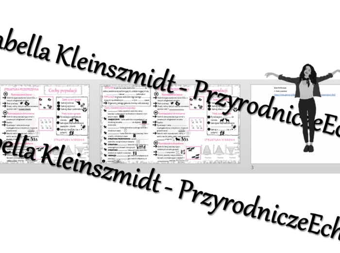 Minizestaw na temat „Cechy populacji” – sketchnotka + karta pracy w power point + gratisowy link do prezentacji multimedialnej niekomercyjnej wykonanej w genial.ly do indywidualnego pobrania i użycia do celów niekomercyjnych. Biologia 8; „Ekologia”