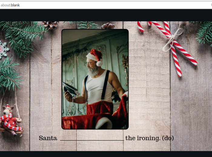 Christmas grammar part 1 - Present Continuous tense