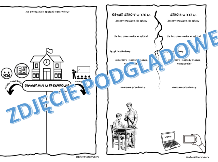 Syzyfowe prace, graficzne karty pracy do lektury