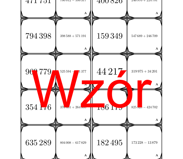 Domino - Dodawanie i odejmowanie do miliona | matematyka