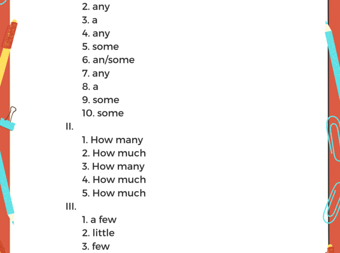 A/An, Some/Any, Many/Much z rzeczownikami policzalnymi i niepoliczalnymi