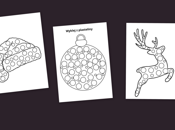 Świąteczne wyklejanki z plasteliny
