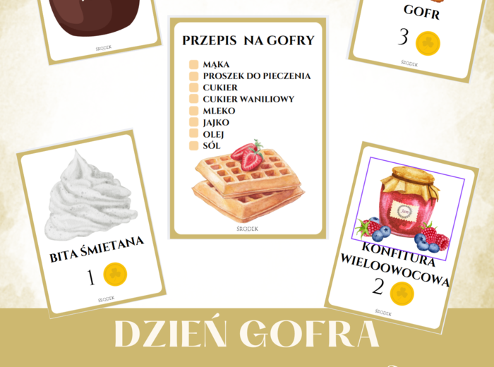 DZIEŃ GOFRA - napis, przepis na gofry, cennik, monety