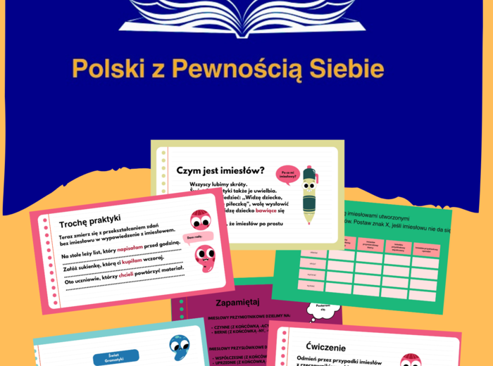 Imiesłowy - prezentacja i karty pracy