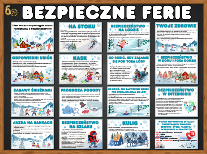BEZPIECZNE FERIE- Zestaw materiałów edukacyjnych