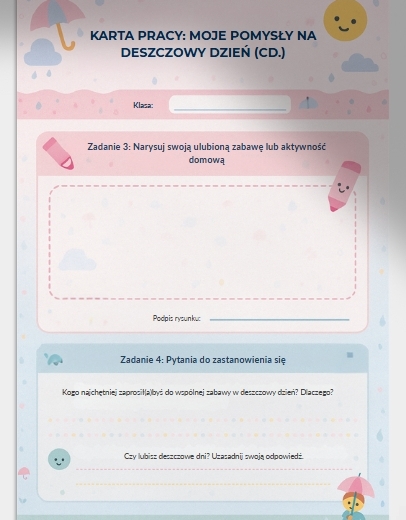 Moje pomysły na deszczowy dzień