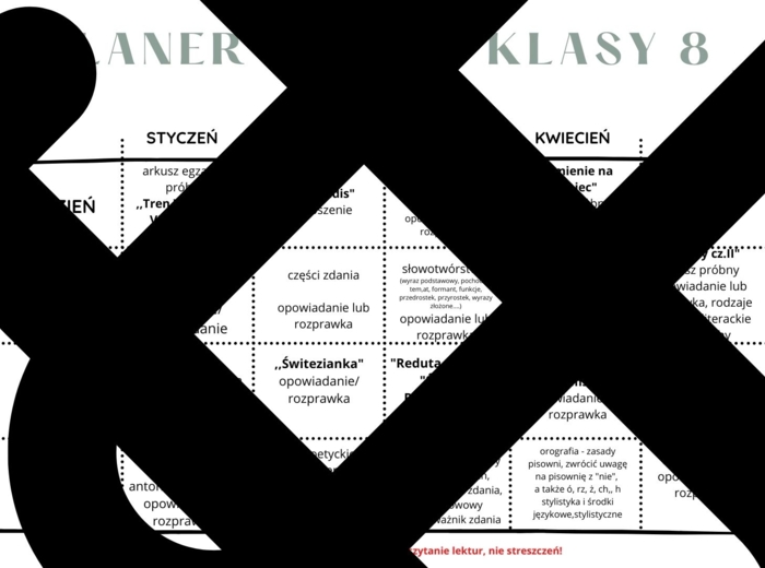 Egzamin ósmoklasisty 2024 - plan nauki do zeszytu!