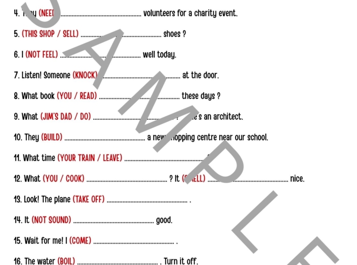 Present Simple vs Present Continuous