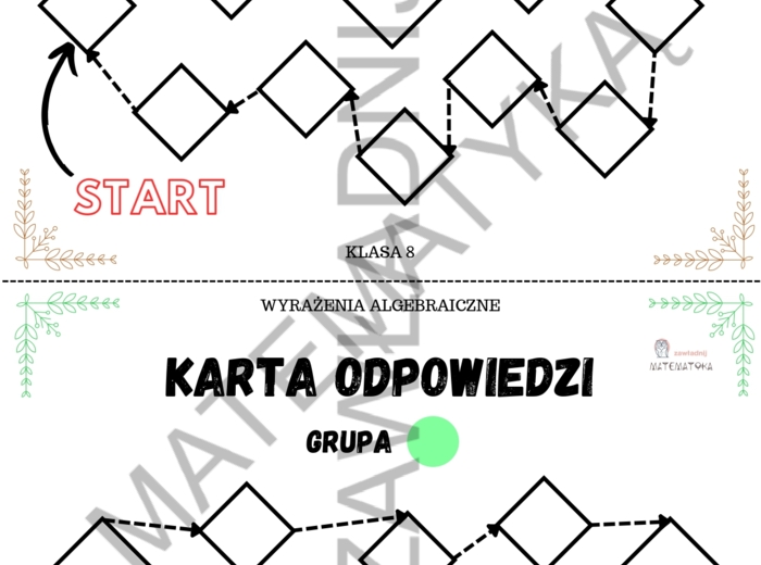 Stacje zadaniowe – wyrażenia algebraiczne