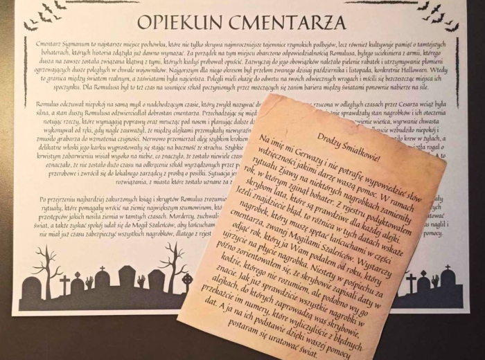 OPIEKUN CMENTARZA - matematyczna bajka manipulacyjna KLASA 5