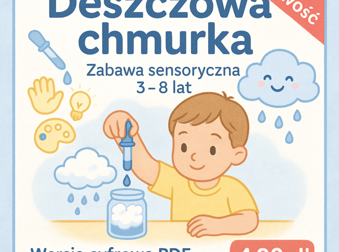 Zabawa sensoryczna „Deszczowa chmurka”