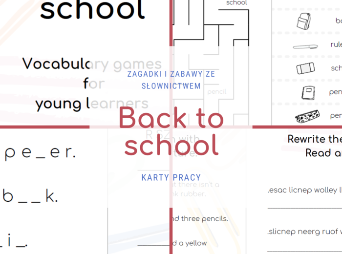 Back to school - zagadki i zabawy ze słownictwem