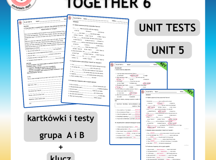 Together 6 Unit 5 - kartkówki i testy do działu