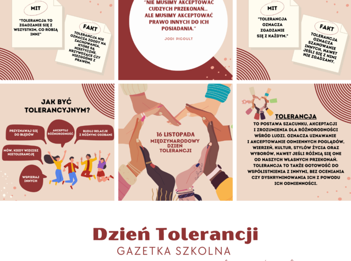 Dzień Tolerancji - gazetka szkolna