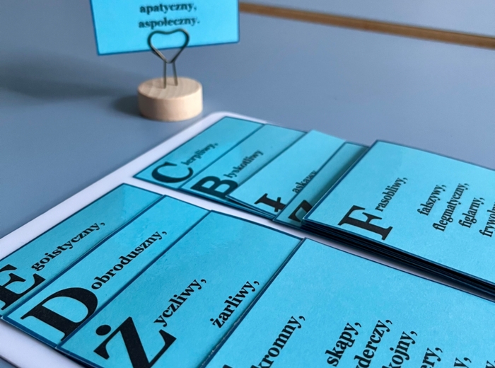 Cechy charakteru bohatera literackiego - poszerzanie słownictwa