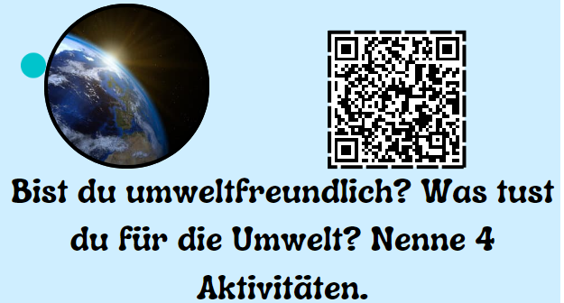 Ćwicz mówienie i pisanie w j. niemieckim - pytania ukryte pod QR-kodami - egzamin 8-klasisty, matura ustna