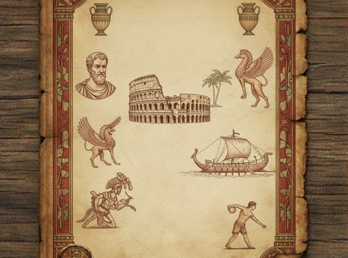 KRZYŻÓWKA "STAROŻYTNY RZYM" + NOTATKA HISTORYCZNA MATERIAŁ DYDAKTYCZNY