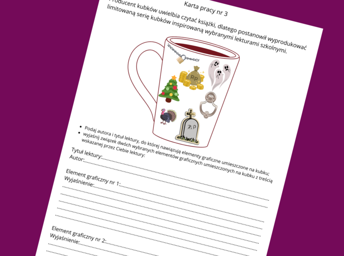 "OPOWIEŚĆ WIGILIJNA" - lektury- kl. 4-8 – ikonki – powtórzenie - powtórka - egzamin - karta pracy