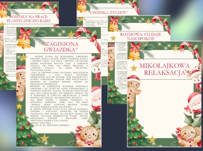 Bajka relaksacyjna "Zaginiona Gwiazdka" + materiały do lekcji