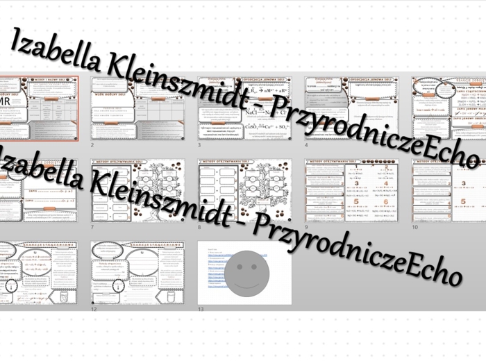 Zestaw sketchnotek i kart pracy + gratisowe linki do prezentacji multimedialnych niekomercyjnych wykonanych w genial.ly do indywidualnego pobrania i użycia do celów niekomercyjnych. Chemia 8, „Sole”