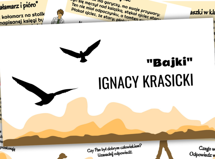 Bajki - Ignacy Krasicki. Stacje zadaniowe.