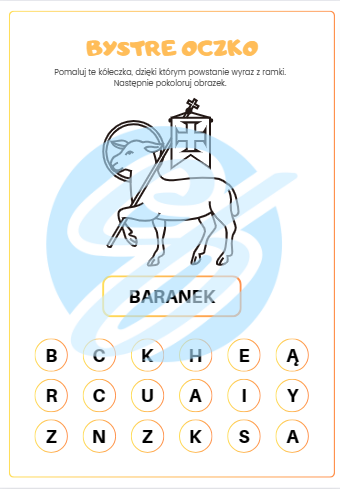 BYSTRE OCZKO WIELKANOC 6 KARTY PRACY DLA MŁODSZYCH UCZNIÓW WIELKANOCNE