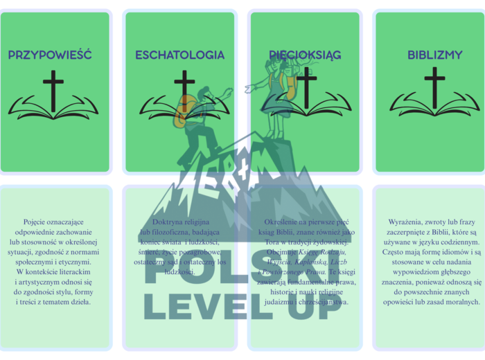 Fiszki literackie_Biblia_Polski Level Up