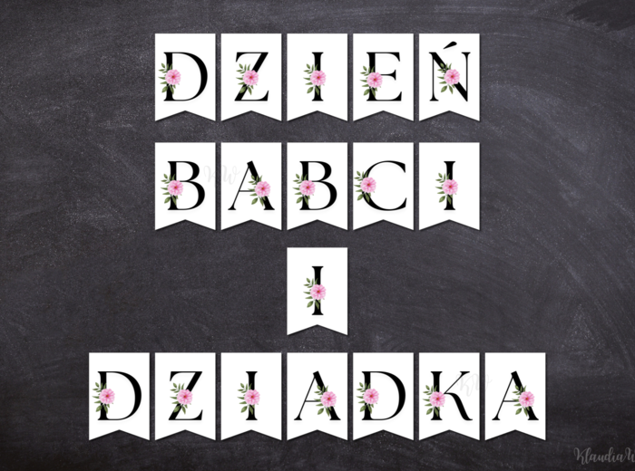 Dzień Babci i Dziadka - girlanda (PDF)