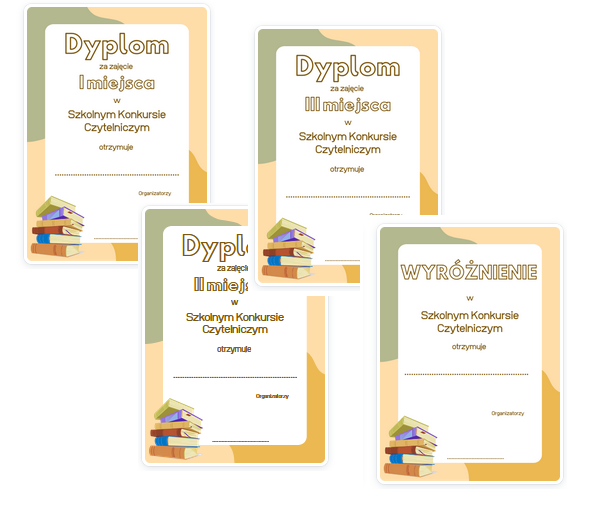 Dyplom konkurs czytelniczy