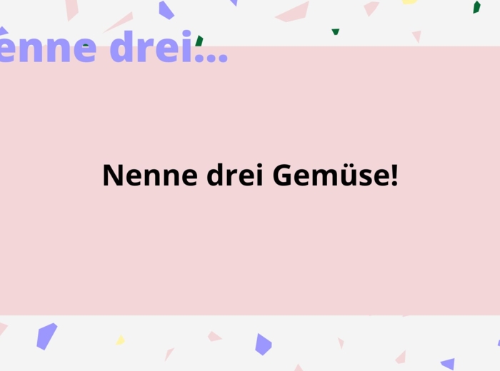 Język niemiecki - Nenne drei..!- gra utrwalająca słownictwo