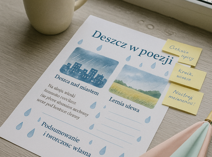 Deszcz w poezji. Analiza wierszy o pogodzie
