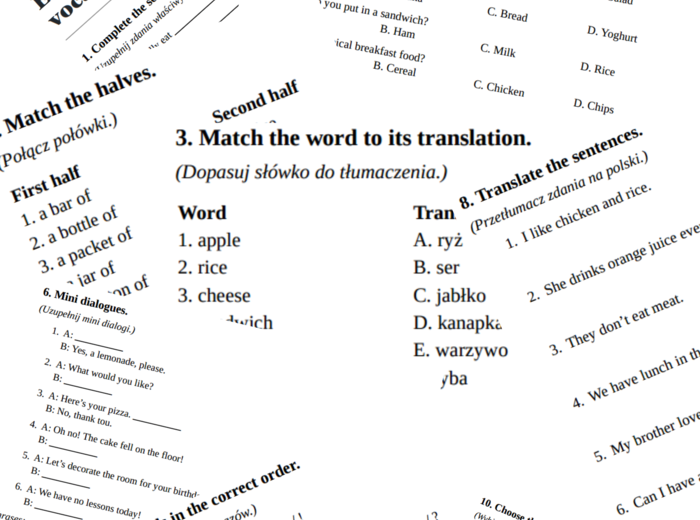 English Class A1+ – Unit 2 – vocabulary revision